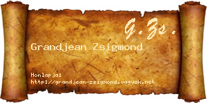 Grandjean Zsigmond névjegykártya