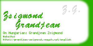 zsigmond grandjean business card
